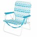 Aktive Silla de playa plegable con respaldo bajo y bolsillo trasero Azul
