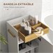 Armario de Baño Melamina de Madera, Haya kleankin Blanco