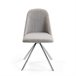 ANGEL CERDA Silla comedor giratoria acero Gris