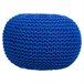 Puff de algodón trenzado Puff de algodón trenzado Azul