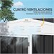 Caseta de Jardín Acero Galvanizado Outsunny Gris