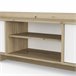 Mueble tv 180cm 3 puertas roble y blanco CLAP Roble