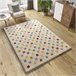 Alfombra shaggy geométrica BREMEN - ATTICGO 133x190 Blanco