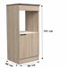 Módulo media columna FUMAY de 60cm para encastar horno Roble
