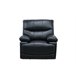 Sillón MASTER relax eléctrico de piel Negro