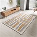 Alfombra geométrica con relieve FLORA - ATTICGO 160x230 Plateado