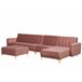 Beliani Sofá modular Terciopelo ABERDEEN Rosa
