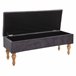 Banco Cofre de terciopelo 102x38 Gris