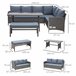 Conjunto 4 Piezas Muebles de Ratán Gris