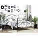Beliani Cama con somier Metal DINARD 187x208 Negro