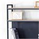 Max Home Escritorio con estantería y tablero perforado madera y acero Negro/ Madera