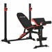 Banco de Musculación Acero, PU SPORTNOW, deportes y ocio - pesas Negro