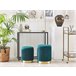 Conjunto de Puf MIRAMAR Beliani Conjunto de Puf MIRAMAR Beliani Azul/ Verde