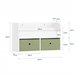 Estantería Infantil de Pared con 2 Estantes 2 Cajones SoBuy KMB81-W Blanco