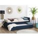 Beliani Cama con somier Poliéster MARMANDE 86x214 Azul Marino