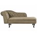 Beliani Chaise longue izquierdo Terciopelo NIMES Verde