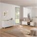 Mueble Tv Curva 3 puertas 160 Blanco