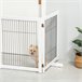 Barrera de Seguridad para Perros Madera de Pino y Acero PawHut Blanco