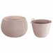 2x Maceta redonda con deposito Splofy Bowl Marron Claro