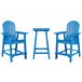 Beliani Conjunto bistro ADIRONDACK Azul