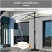 Base de Sombrilla HDPE y cemento Outsunny 50x32 Negro
