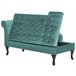 Beliani Chaise longue Terciopelo PESSAC Azul/ Verde
