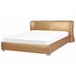 Beliani Cama de agua Piel PARIS 215x228 Dorado
