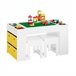 Juego de Mesa Infantil y 2 Sillas Mesa con 8 Cestas SoBuy KMB75-W Blanco
