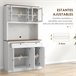 Alacena de Cocina MFD, Melamina de Madera HOMCOM, hogar - cocina Blanco