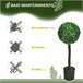 Planta Artificial PEVA, PE, Cemento, PP HOMCOM Verde