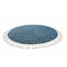 Alfombra BERBER 9000 circulo Franjas Bereber Marroquí Shaggy 160x160 Azul
