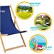 Tumbona plegable de madera Aktive Azul