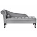 Beliani Chaise longue Terciopelo PESSAC Gris Claro