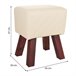 Taburete tapizado Beige