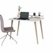 Escritorio Östhammar Con Soporte Para Monitor Aglomerado Blanco