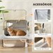 Arenero para Gatos Acero Inoxidable PawHut Gris