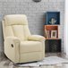 Sillón Reclinable Acero, MDF, PU y Espuma HOMCOM Blanco