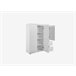 Aparador alto SKIPPER 3 puertas 4 cajones Blanco