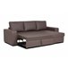 Chaise longue reversible piel sintética con cama HARRY Blanco