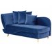 Beliani Chaise longue Terciopelo MERI Azul Marino