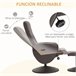 Sillón Reclinable Otomana Metal, PU, Espuma HOMCOM Marron