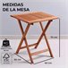 YOEVU -Set de Madera de Acacia, 1 Mesa y 2 Sillas Plegables Acacia