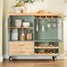 Carrito de Cocina con 2 cajones y 2 Puertas FKW114-GR SoBuy 109 Verde