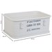 Cesto rectangular de metal impreso Blanco