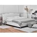 Beliani Cama con almacenaje Piel sintética METZ 212x215 Blanco