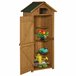 Armario de Jardín Madera de Abeto Outsunny 77 Marron