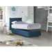 Cama individual en tela Azul Marino