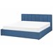 Beliani Cama con somier Poliéster DREUX 191x214 Azul