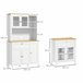 Alacena de Cocina MDF, Melamina de Madera HOMCOM, hogar - cocina Blanco