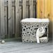 Cesta de Ratán para Gatos Metal, Ratán PE y Algodón PP PawHut Multicolor